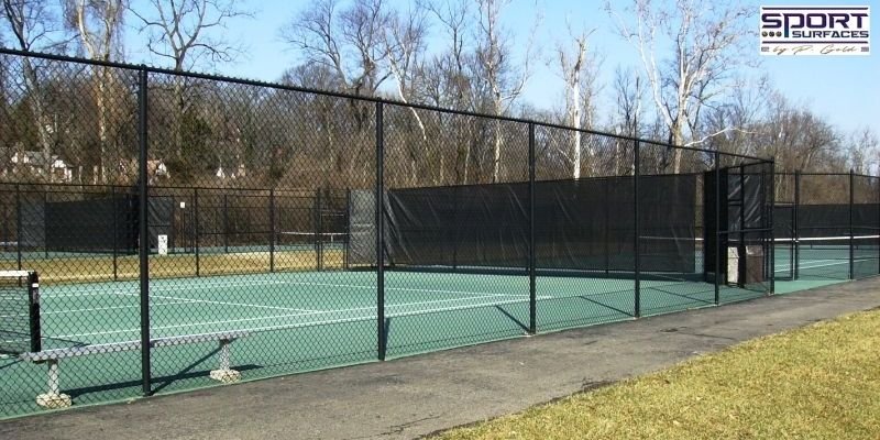 install tennis court fence