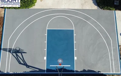 Basketball Court Installation and Repair With Bare Concrete