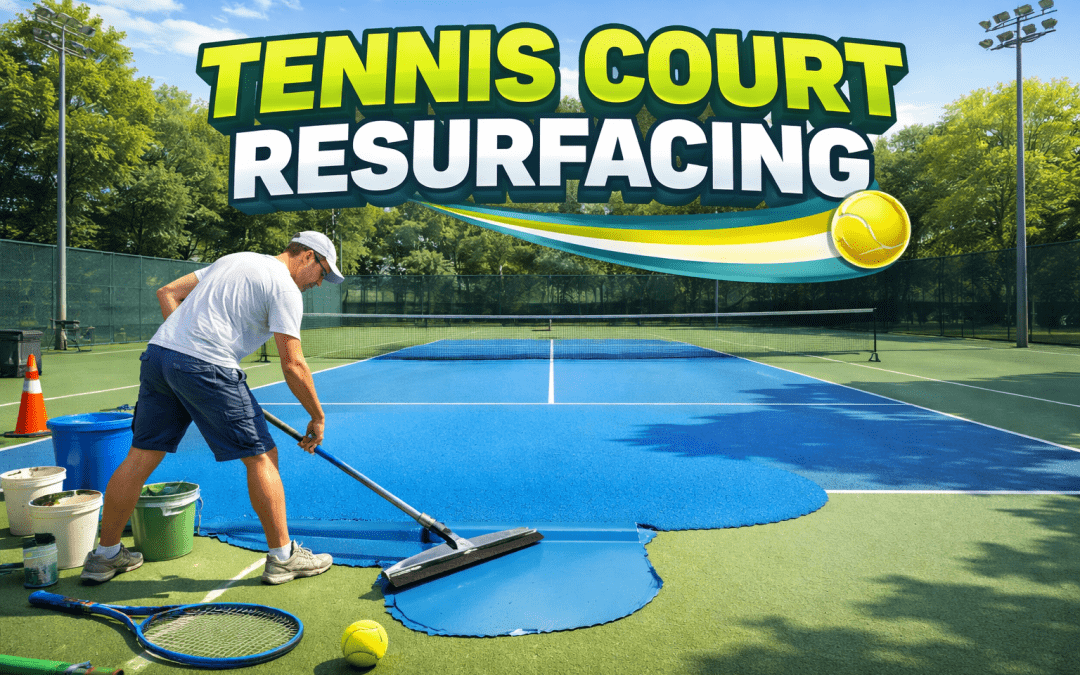 Commercial tennis court resurfacing and repair services