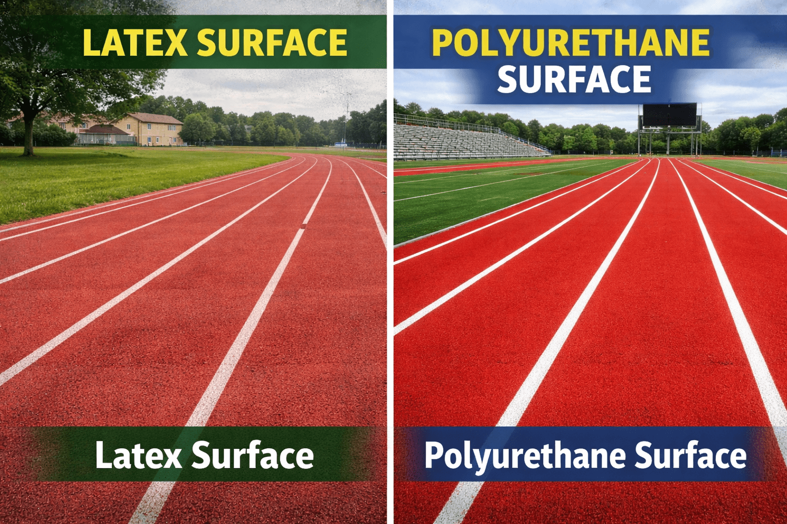 Latex vs. Polyurethane running track surface