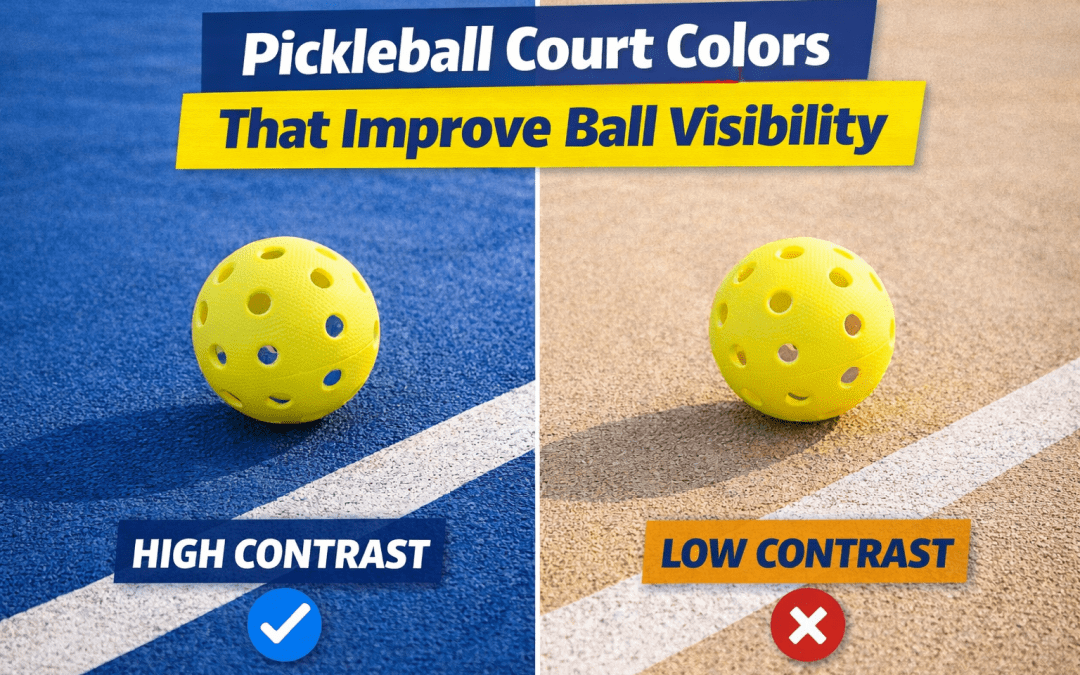 Pickleball Court Colors That Improve Ball Visibility